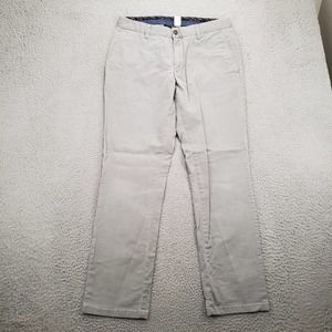 Jos A Bank Dress Pants Mens 34x32 Gray Tapered Flat Front Mid Rise Classiccore‎